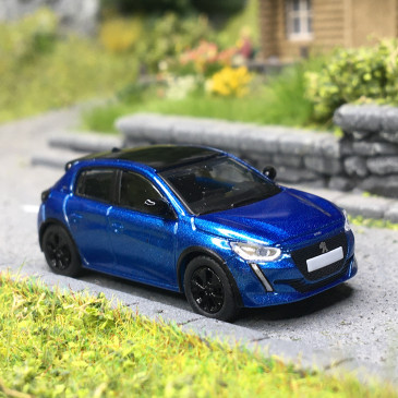 Peugeot 208 II, phase 1, bleu métallisé, 2019 - SAI 6641 - HO 1/87