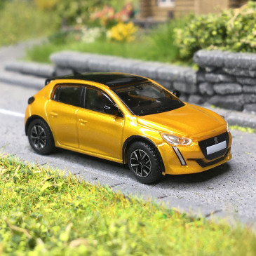 Peugeot 208 II, phase 1, jaune métallisé, 2019 - SAI 6643 - HO 1/87