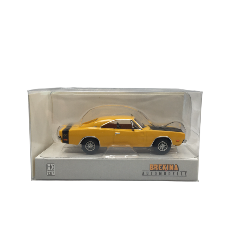 Dodge Charger R/T, jaune, noir, 1969 - BREKINA 18001 - HO 1/87