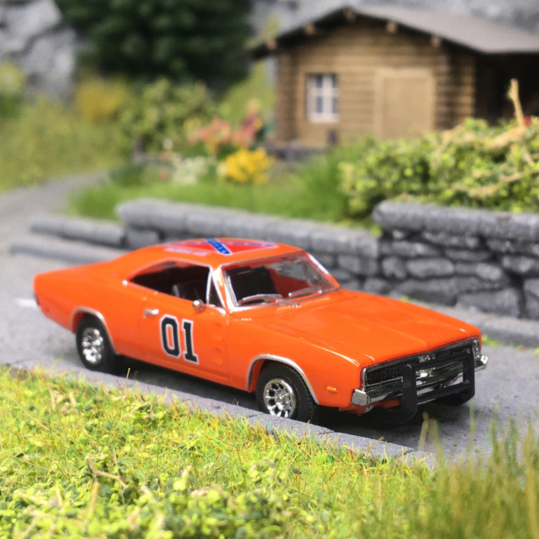 Dodge Charger, orange, General Lee, 1969 - BREKINA 18004 - HO 1/87