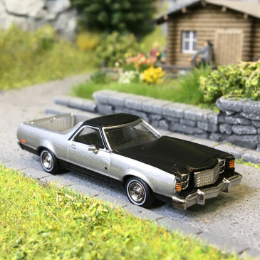 Ford Ranchero 500, argent, noir, 1977 - BREKINA 18231 - HO 1/87