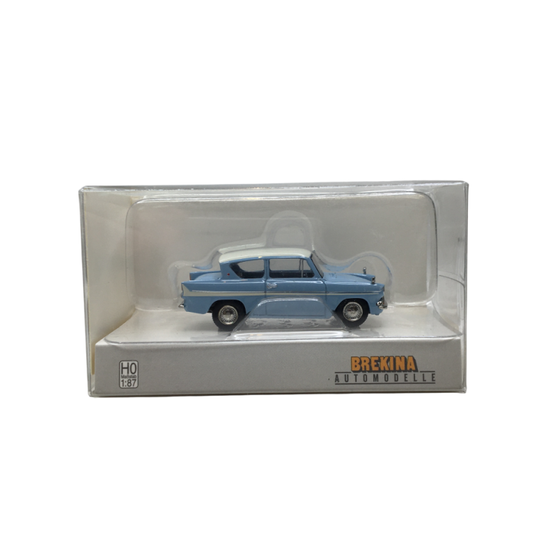 Ford Anglia, bleu, blanc, 1959 - BREKINA 19330 - HO 1/87