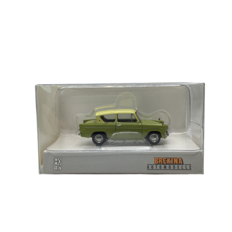 Ford Anglia, vert, beige, 1959 - BREKINA 19336 - HO 1/87