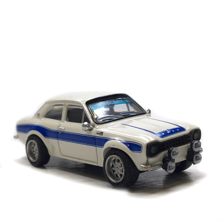 Ford Escort MKI RS 1600, blanc, bleu, 1970 - BREKINA 19070 - HO 1/87