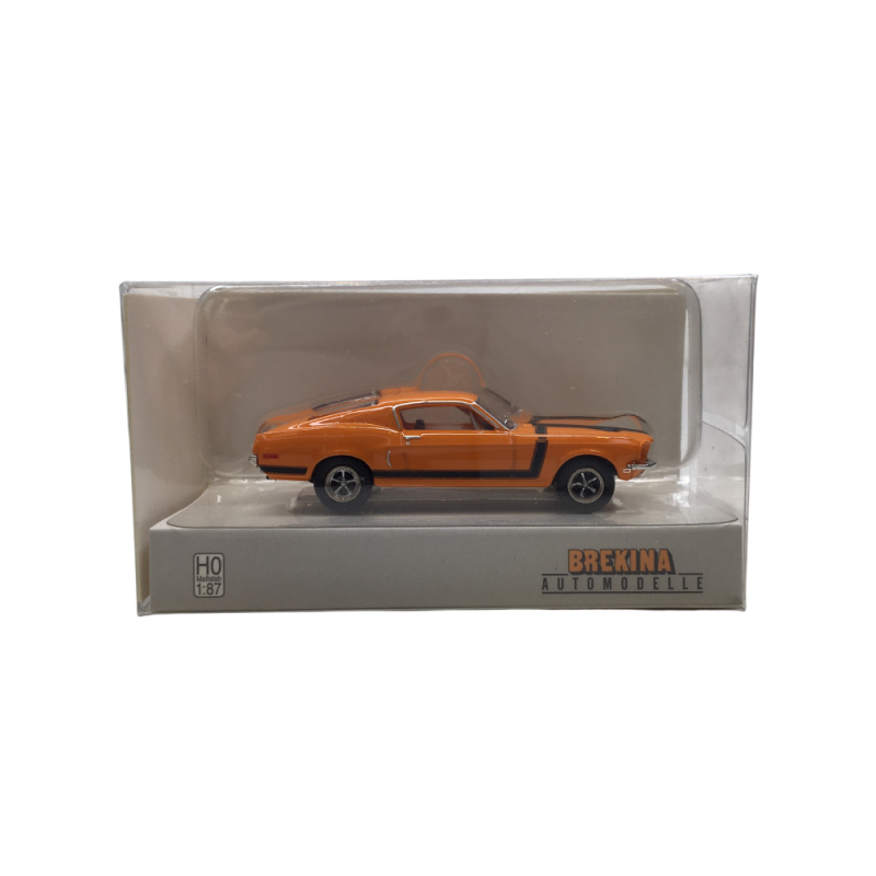 Ford Mustang Fastback, orange, noir, 1968 - BREKINA 19616 - HO 1/87