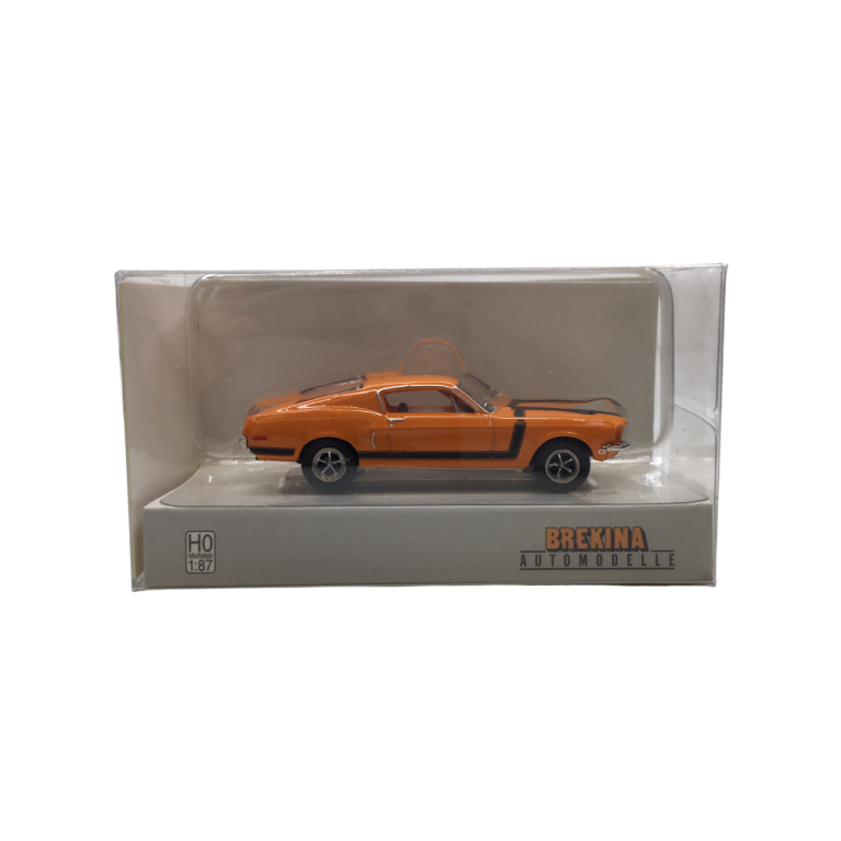 Ford Mustang Fastback, orange, noir, 1968 - BREKINA 19616 - HO 1/87