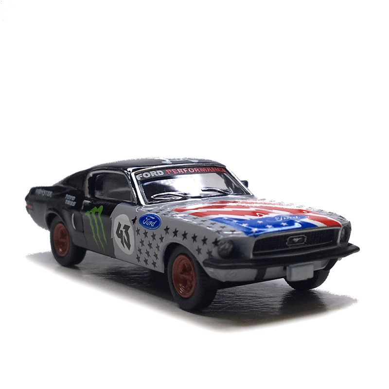 Ford Mustang Fastback, Shelby GT 350, Gymkhana tribute ken block, 1968 - BREKINA 19617 - HO 1/87