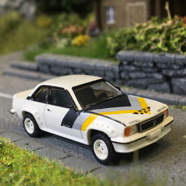 Opel Ascona B 400, blanc, gris, jaune, 1980 - BREKINA 20770 - HO 1/87