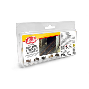 Kit vieillissement voie ferrées - 5x35 ml Rail Center - AMMO MIG AMMO.R-3000