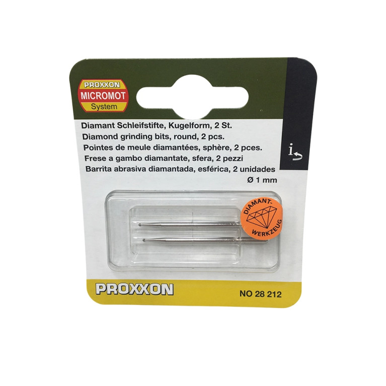 Embouts de meulage diamantés Ø1mm (x2) - PROXXON 28212