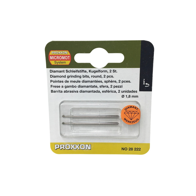 Embouts de meulage diamantés Ø1.8mm (x2) - PROXXON 28222