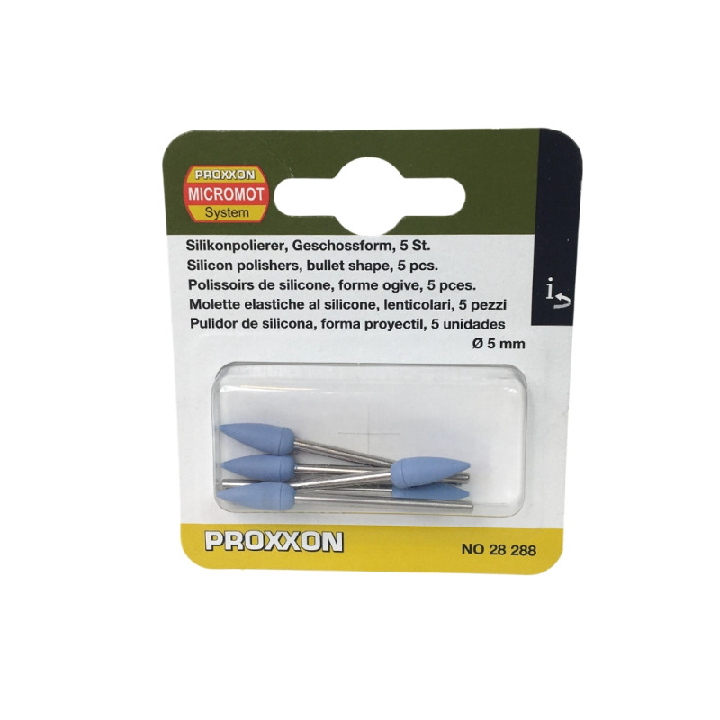 Polissoirs en Silicone, Ogives (x5) - PROXXON 28288