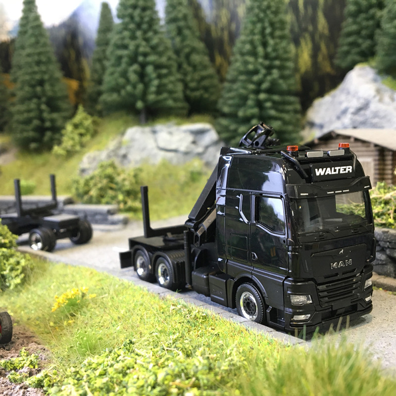 MAN TGX GX, Camion forestier long, Walter Holztransporte - HERPA 320580 - HO 1/87