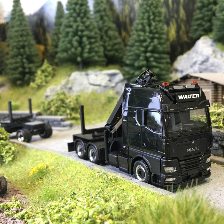 MAN TGX GX, Camion forestier long, Walter Holztransporte - HERPA 320580 - HO 1/87