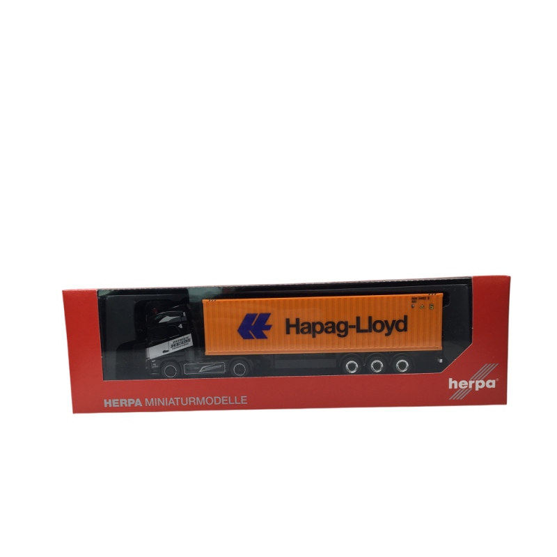 Volvo FH GL 2020, Patrick Heim, Hapag Lloyd, semi-remorque porte-conteneurs - HERPA 320582 - HO 1/87