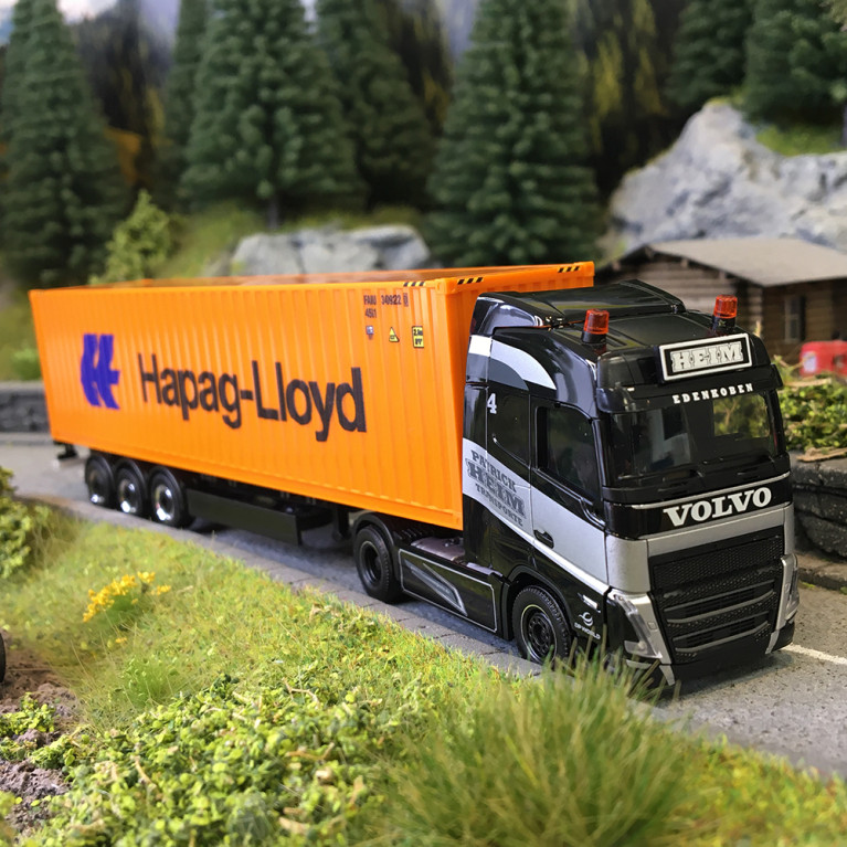 Volvo FH GL 2020, Patrick Heim, Hapag Lloyd, semi-remorque porte-conteneurs - HERPA 320582 - HO 1/87