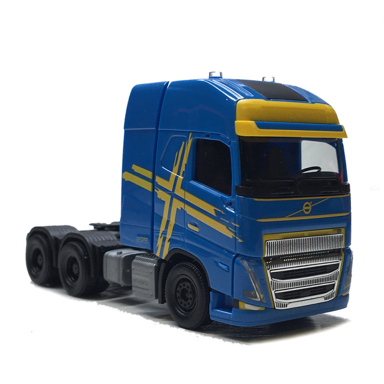Volvo FH 16 GL XL 2020, tracteur porteur avec tour renforcée, 3 essieux, bleu - HERPA 318624-003 - HO 1/87
