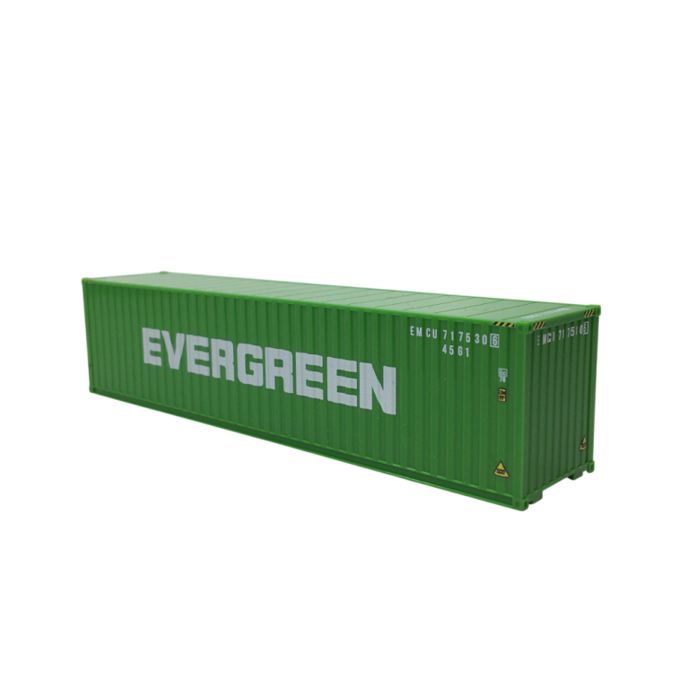 Ensemble de conteneurs de 40 pieds, Evergreen - HERPA 076449-007 - HO 1/87