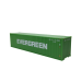 Ensemble de conteneurs de 40 pieds, Evergreen - HERPA 076449-007 - HO 1/87