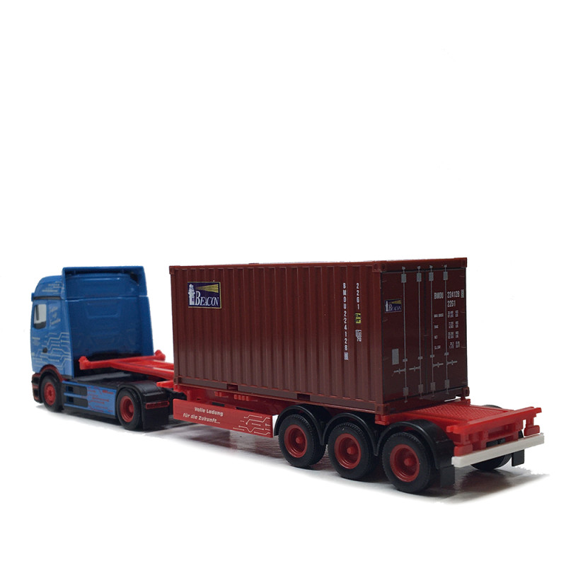 Mercedes Benz eActros, ProCabin BigSpace, semi-remorque porte-conteneurs, Frankenbach - HERPA 320658 - HO 1/87