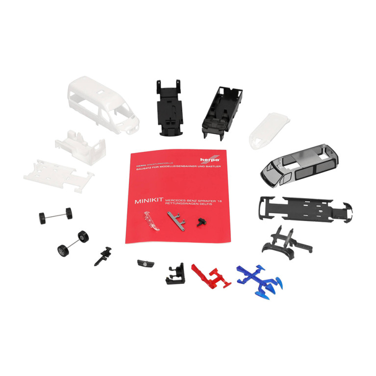 Minikit, Mercedes Benz Vito, bleu, noir, 2 pièces - HERPA 014274 - HO 1/87