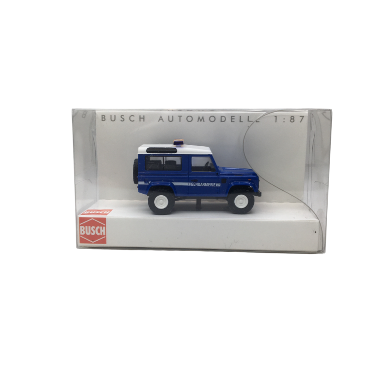 Land rover, Defender 90, gendarmerie - BUSCH 54317 - HO 1/87