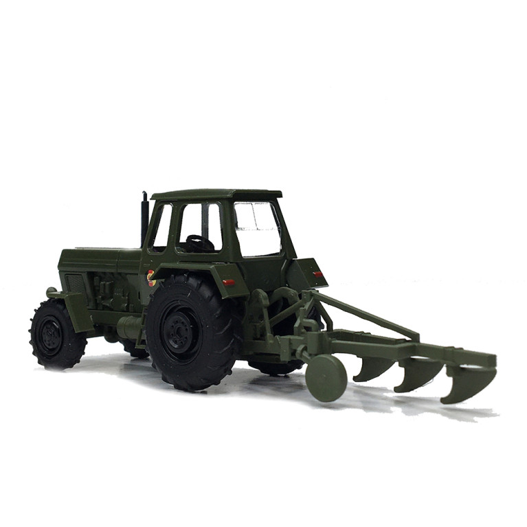 Tracteur, Fortschritt ZT 303 D, avec charrue à 3 socs, NVA - BUSCH 54207 - HO 1/87