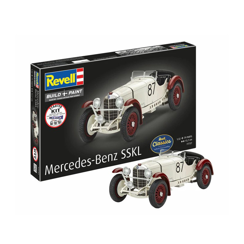 Coffret starter kit avec peinture, Mercedes Benz SSKL - REVELL 77739 - 1/32