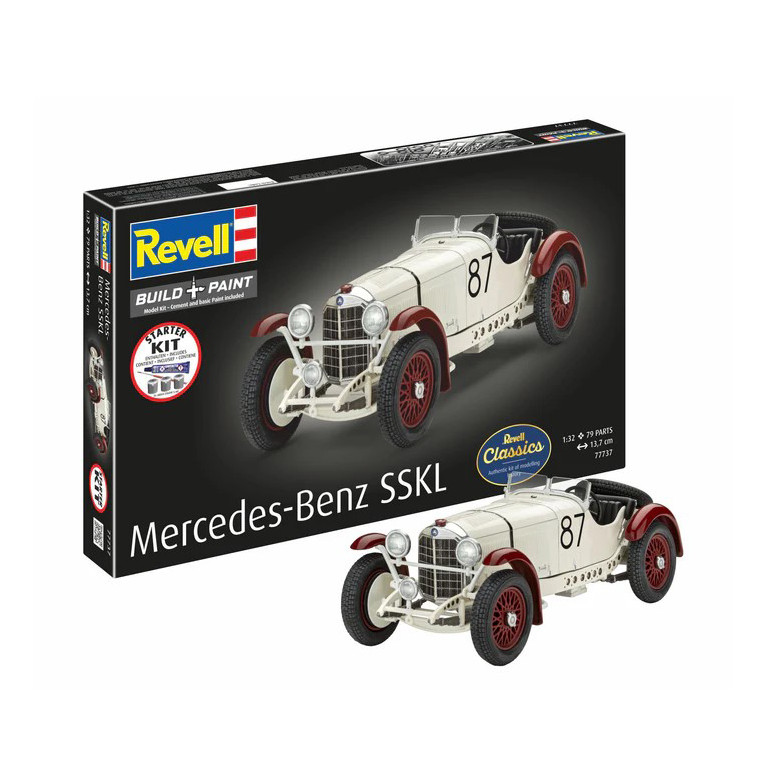 Coffret starter kit avec peinture, Mercedes Benz SSKL - REVELL 77739 - 1/32