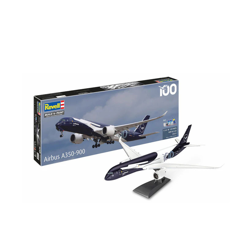 Coffret model set avec peinture, A350-900 Lufthansa 100 ans - REVELL 05612 - 1/144