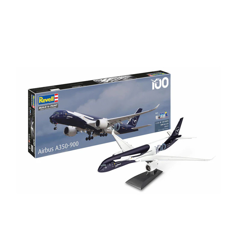 Coffret model set avec peinture, A350-900 Lufthansa 100 ans - REVELL 05612 - 1/144
