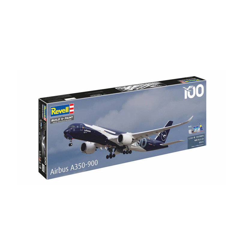 Coffret model set avec peinture, A350-900 Lufthansa 100 ans - REVELL 05612 - 1/144