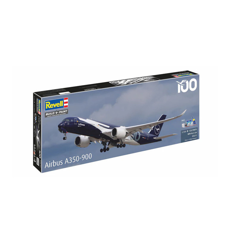 Coffret model set avec peinture, A350-900 Lufthansa 100 ans - REVELL 05612 - 1/144