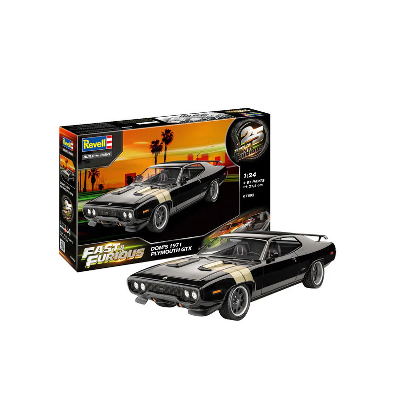 Dominic Plymouth, YGTX 1971, Fast & Furious - REVELL 07692 - 1/24