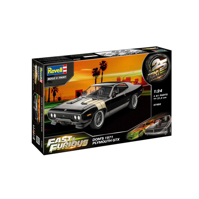Dominic Plymouth, YGTX 1971, Fast & Furious - REVELL 07692 - 1/24