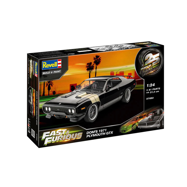 Dominic Plymouth, YGTX 1971, Fast & Furious - REVELL 07692 - 1/24