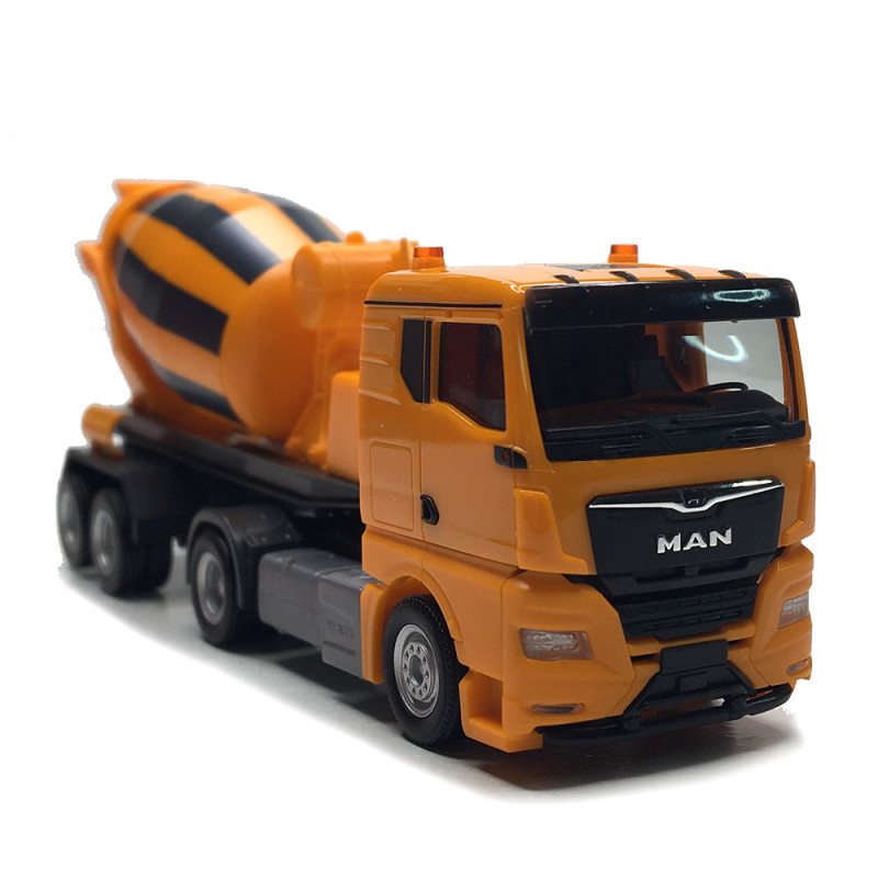 Camion-malaxeur à béton, MAN TGX GN, semi-remorque, orange - HERPA 320573 - HO 1/87