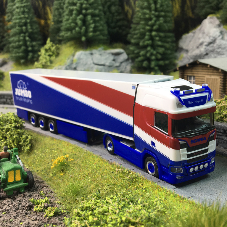 Scania CS 20 HD, semi-remorque frigorique, Heide Logistik, Jumbo Fischer - HERPA 320399 - HO 1/87