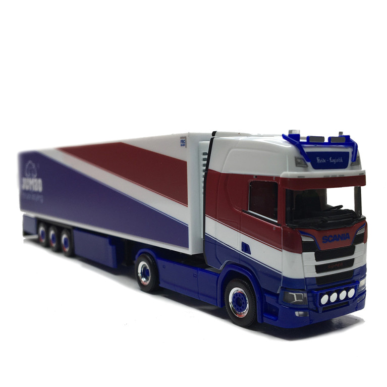 Scania CS 20 HD, semi-remorque frigorique, Heide Logistik, Jumbo Fischer - HERPA 320399 - HO 1/87
