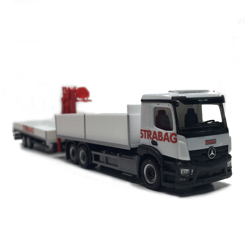 Mercedes Benz Actros M, grue de chargement STRABAG, Autriche - HERPA 320665 - HO 1/87