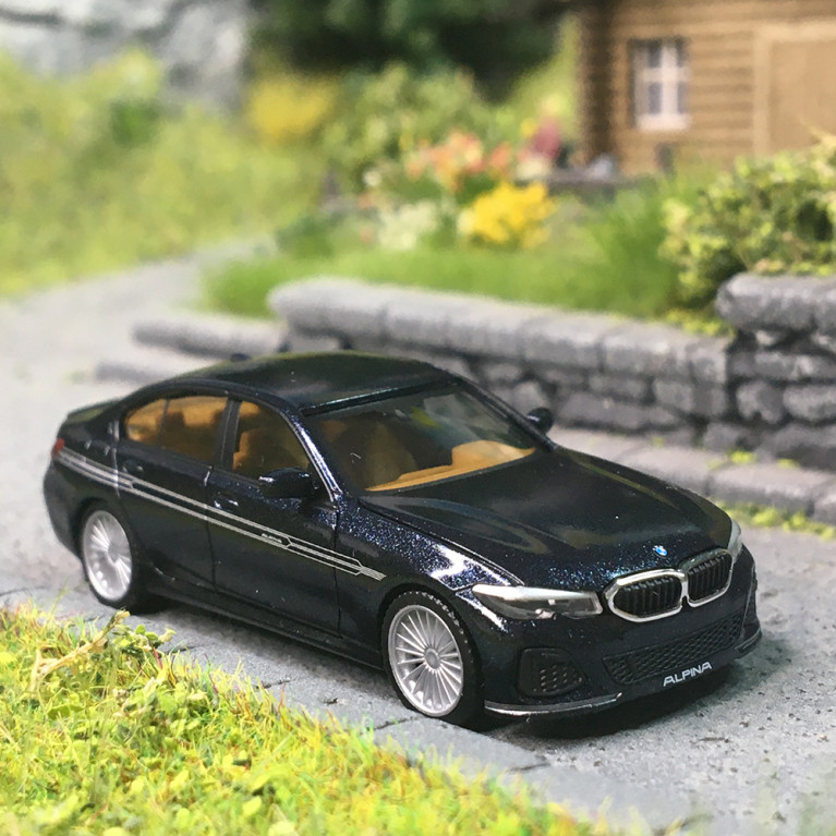 BMW Alpina B3, limousine, bleu - HERPA 430890-002 - HO 1/87