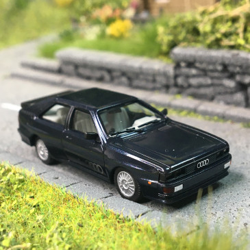 Audi classic, Ur-Quattro, bleu métallisé - HERPA 033336-006 - HO 1/87