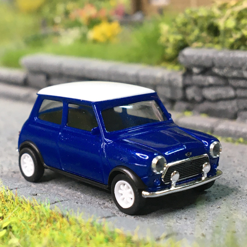 Mini Cooper, volant à droite, bleu - HERPA 431149-002 - HO 1/87