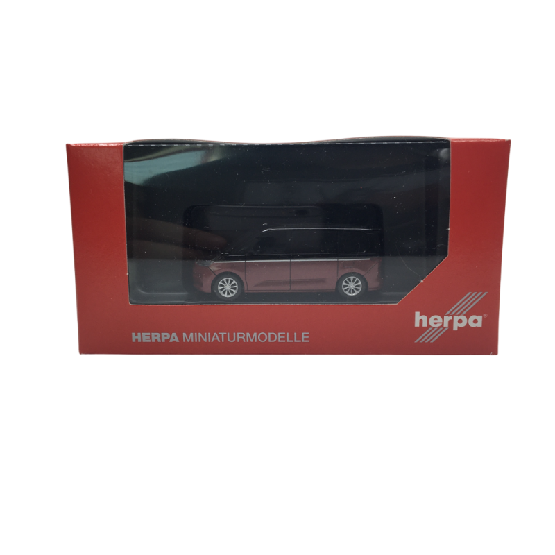 Volkswagen Multivan, noir, rouge - HERPA 430425-002 - HO 1/87