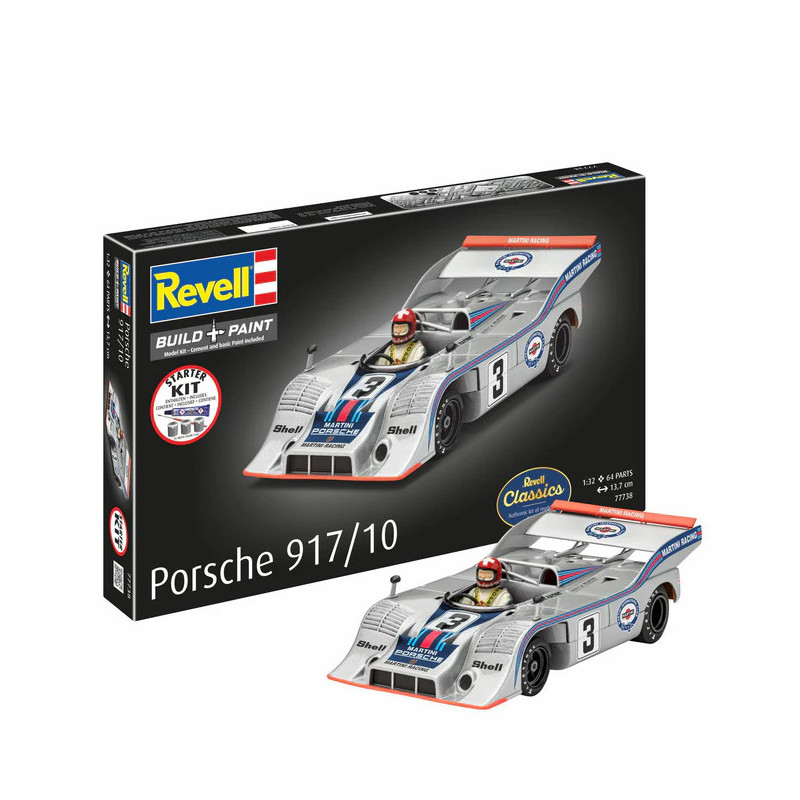 Coffret starter kit avec peinture, Porsche 917/10 - REVELL 77738 - 1/32