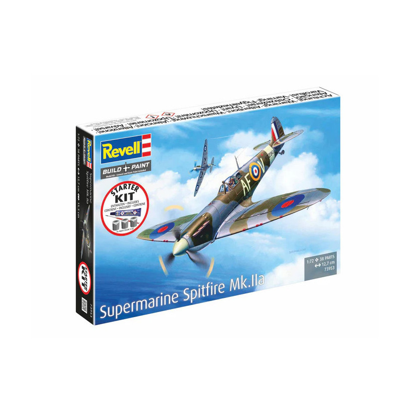 Coffret starter kit avec peinture, Spitfire Mk.IIa - REVELL 73953 - 1/72