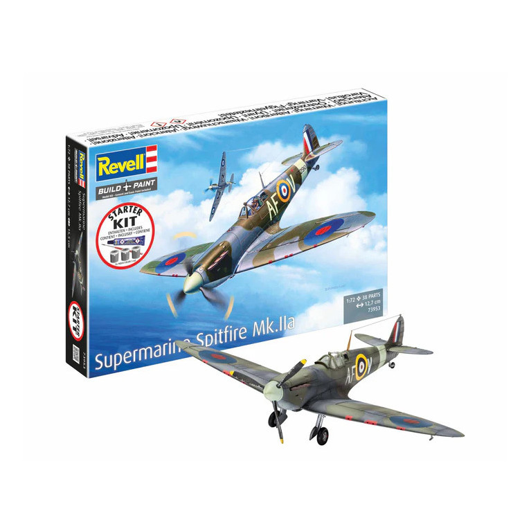 Coffret starter kit avec peinture, Spitfire Mk.IIa - REVELL 73953 - 1/72