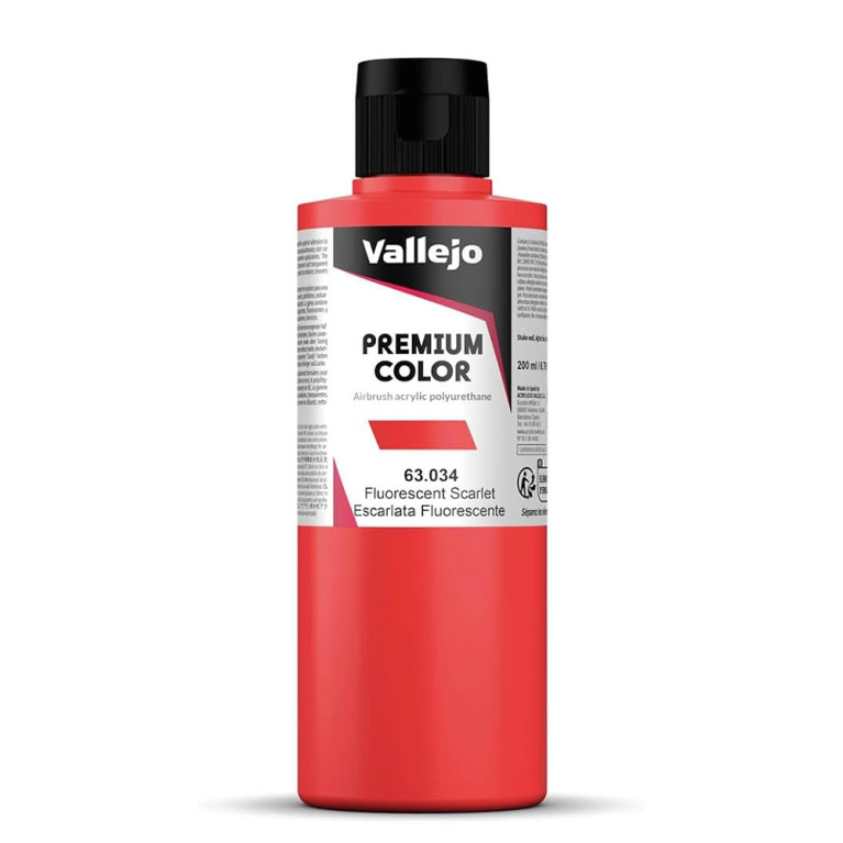 Écarlate Fluo - 200ml Fluorescent Premium Color - VALLEJO 63.034