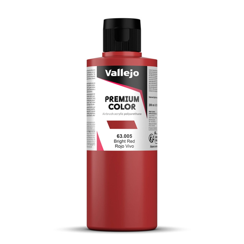 Rouge Ardent - 200ml Opaque Premium Color - VALLEJO 63.005