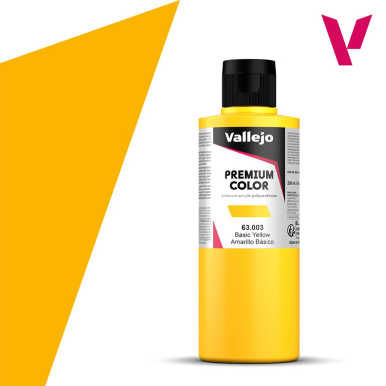 Jaune Basique - 200ml Opaque Premium Color - VALLEJO 63.003